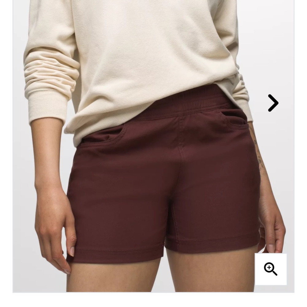 Prana Halle e-waist short in cacao NWT